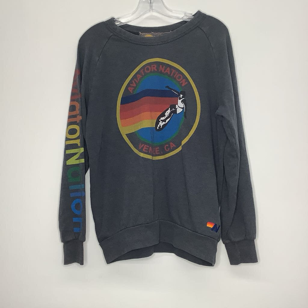 Aviator Nation Sweatshirt M Gray