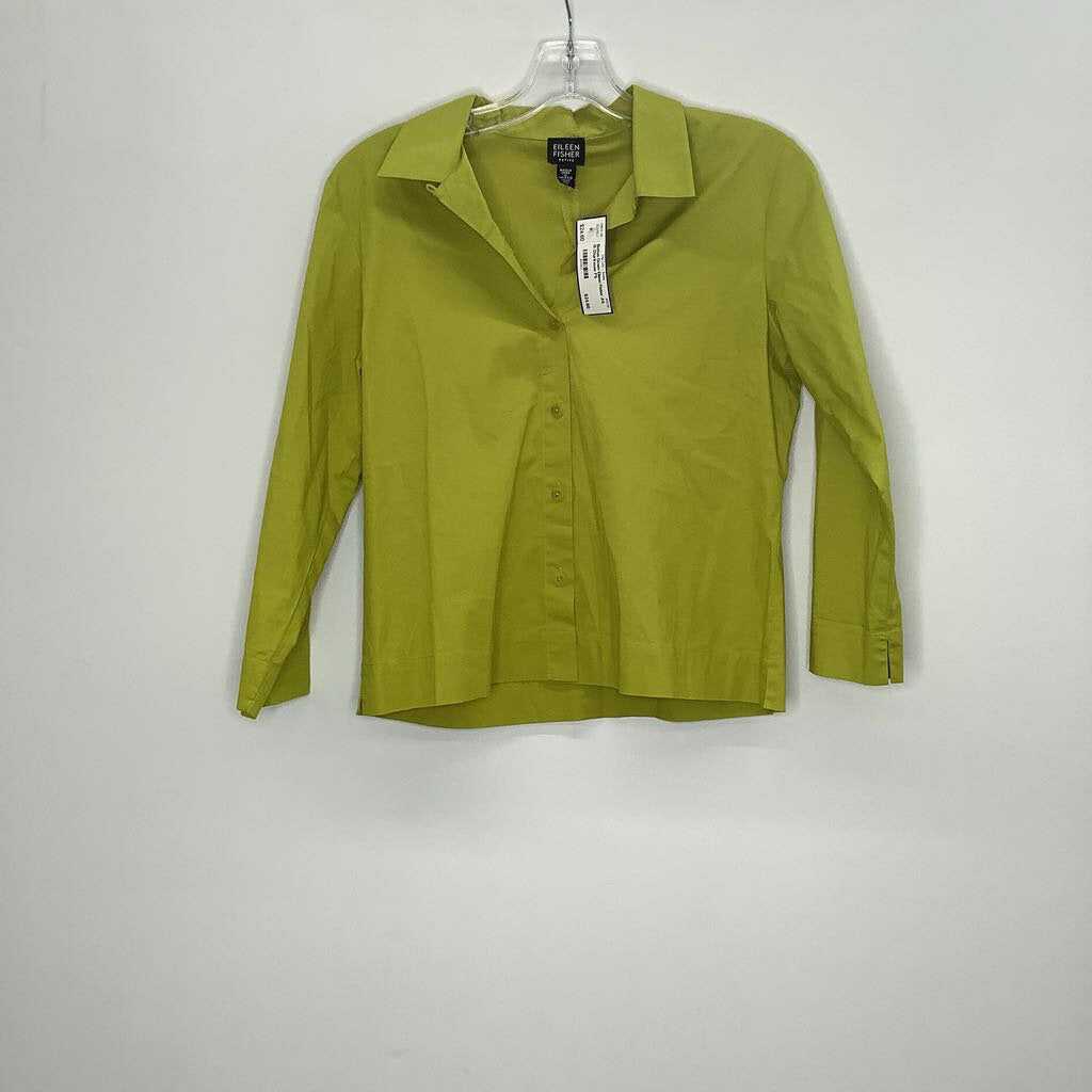 Eileen Fisher Button Down PS Chartreuse