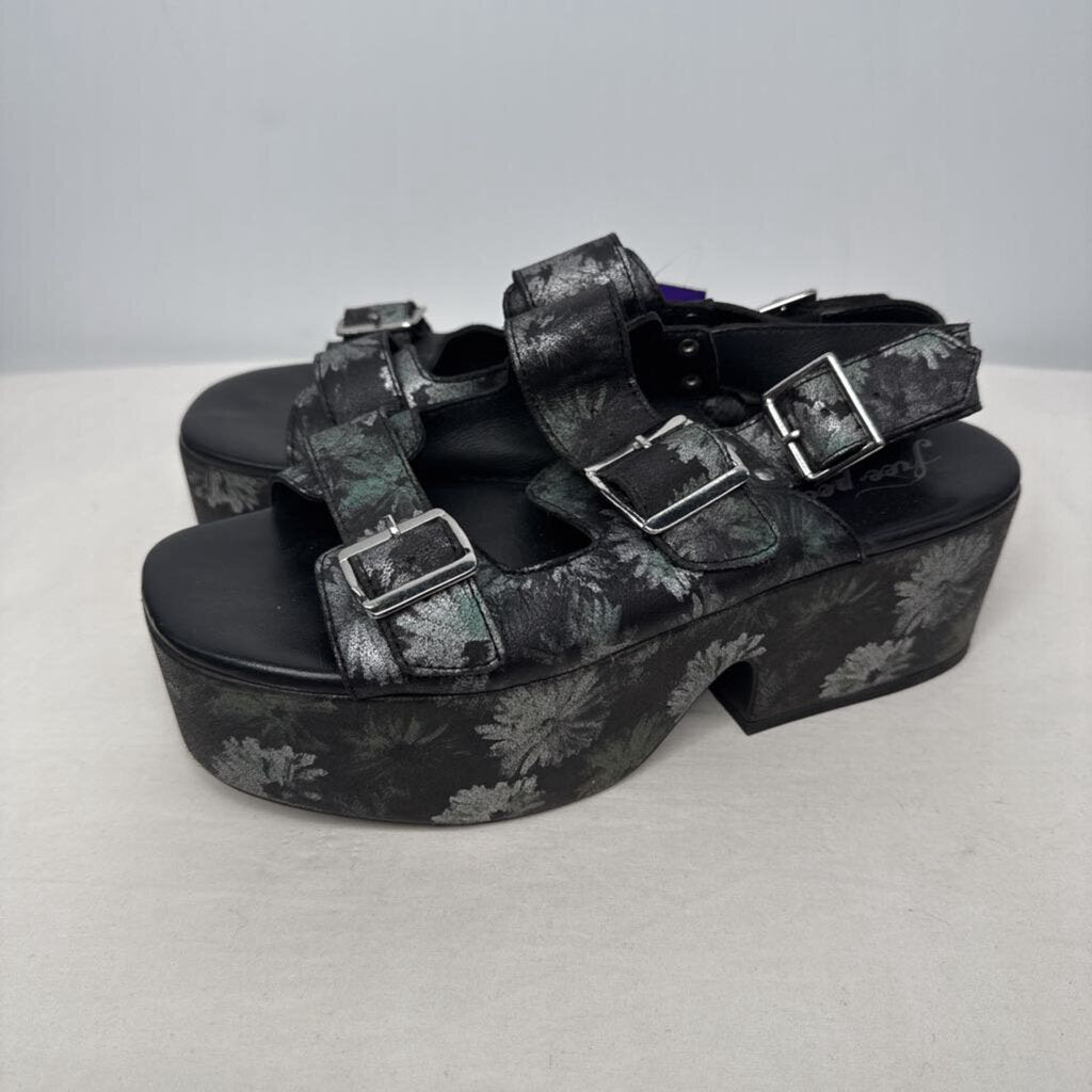 Free People Sandals 8 Black/Green/Silver