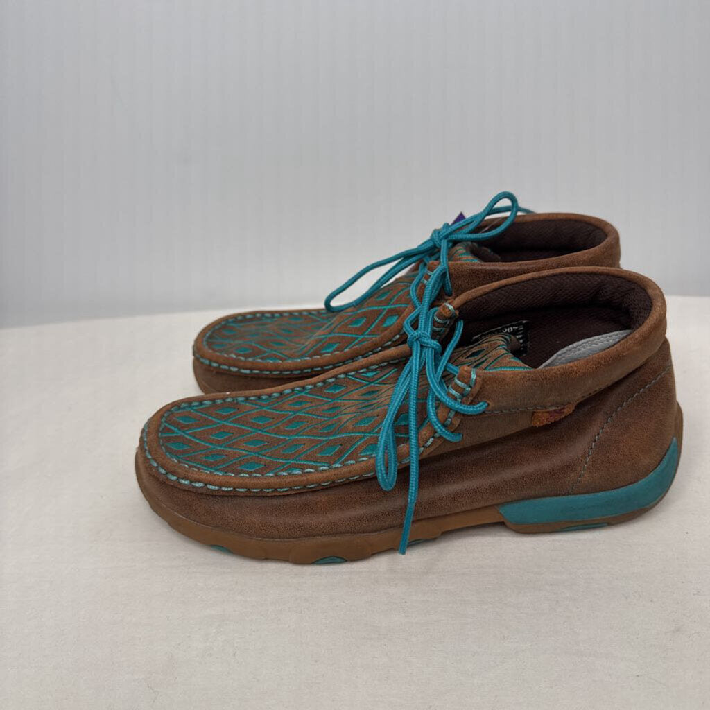 Twisted X Shoes 6 Brown/Teal