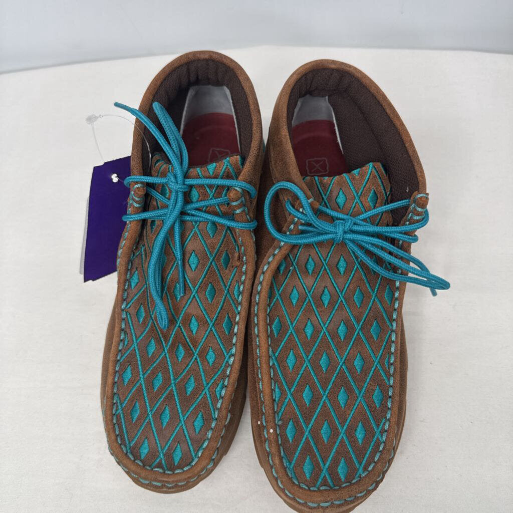 Twisted X Shoes 6 Brown/Teal