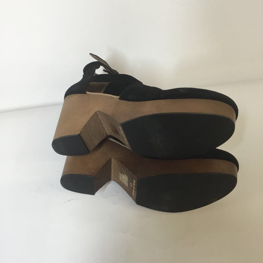 Free People Shoes 10 Black/Wood