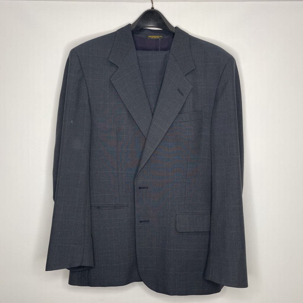 Formal Wear Men's 40R/Waist 34 Pants Navy Plaid