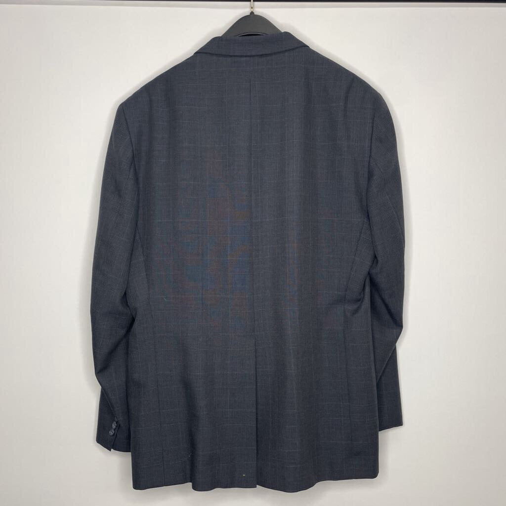 Formal Wear Men's 40R/Waist 34 Pants Navy Plaid