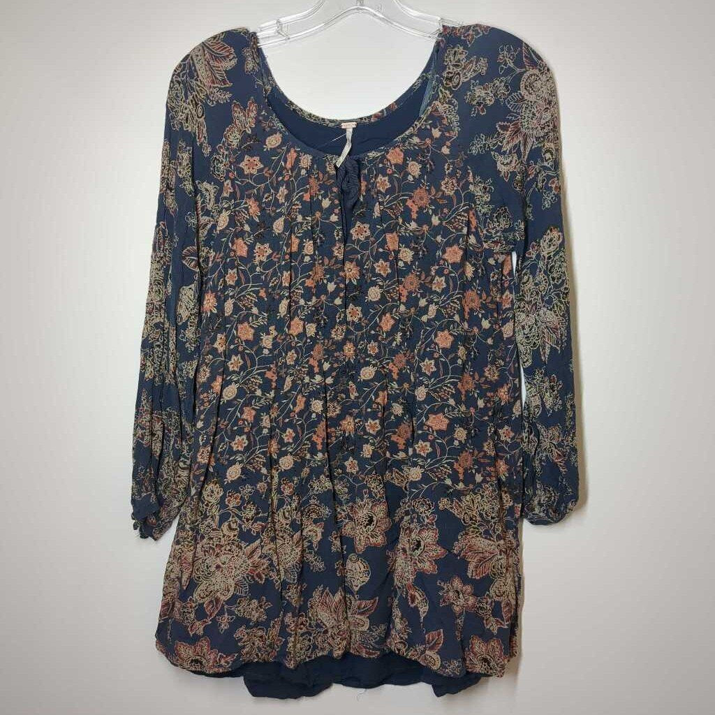 Free People Dress XS Blue/Floral