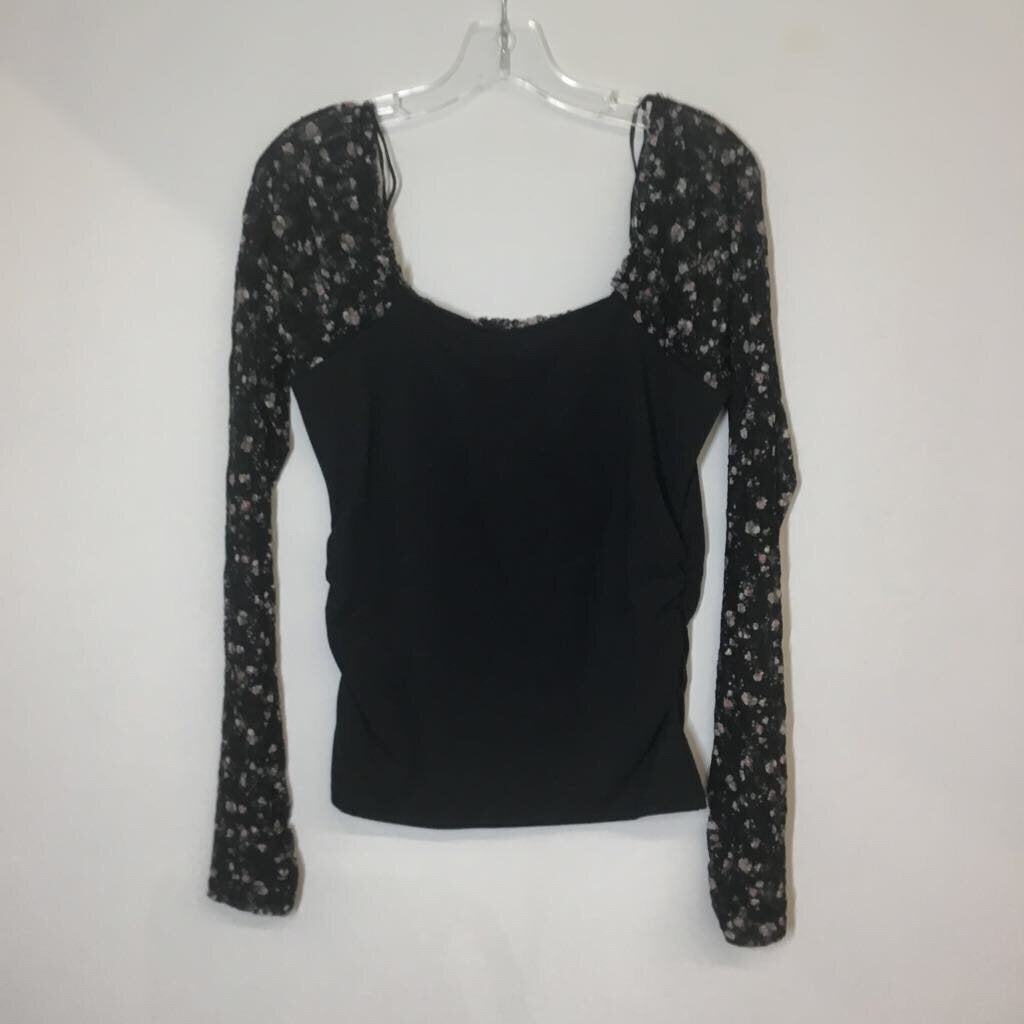 Free People Long Sleeve L Black/Multi
