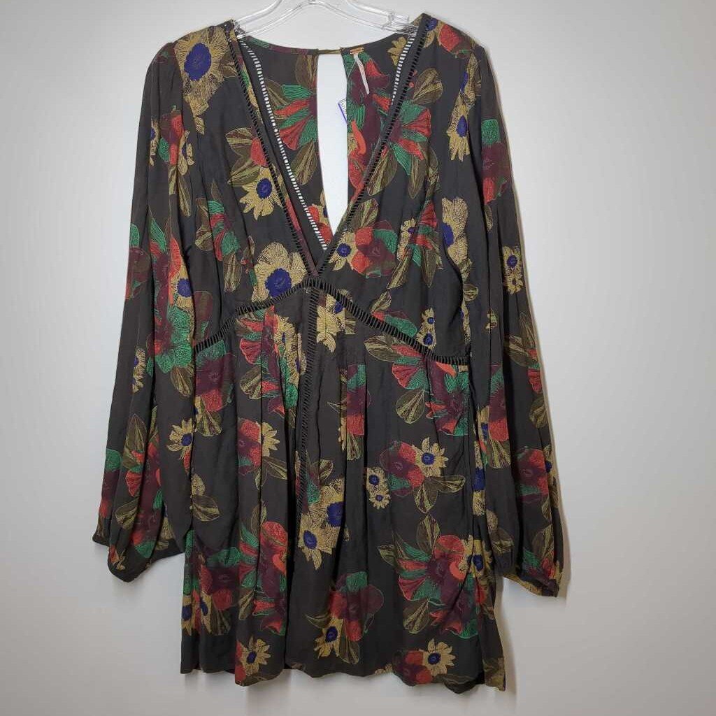 Free People Dress L Grey/Multi
