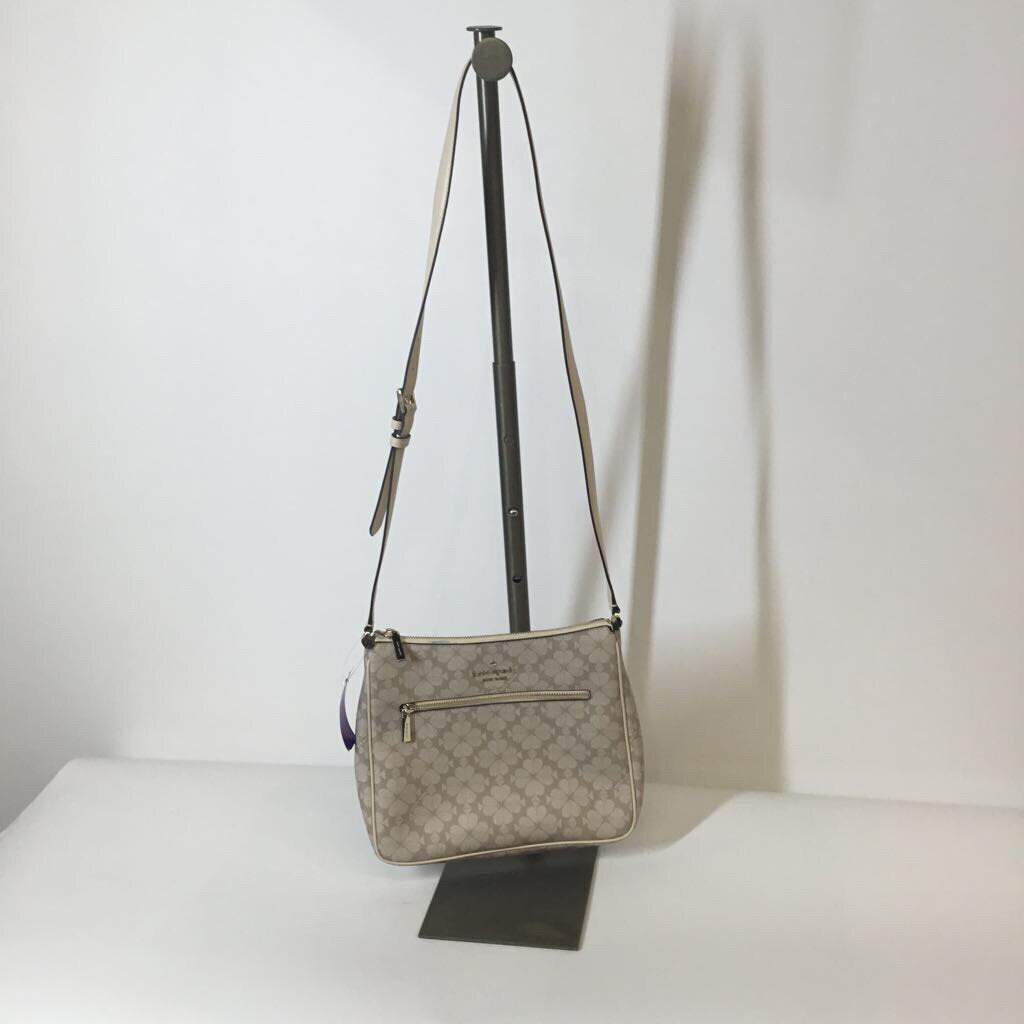 Kate Spade Purses Swingpack Crossbody Taupe/Floral