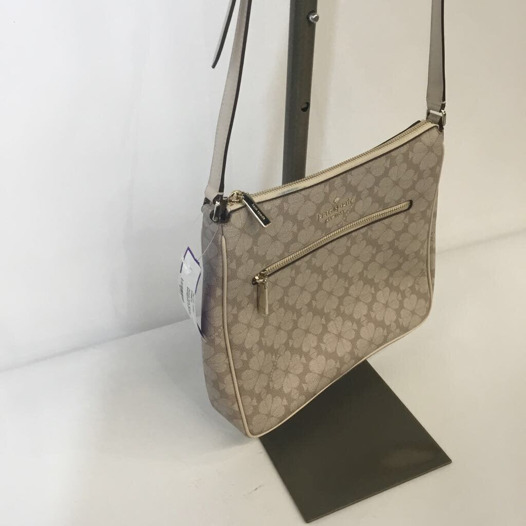 Kate Spade Purses Swingpack Crossbody Taupe/Floral