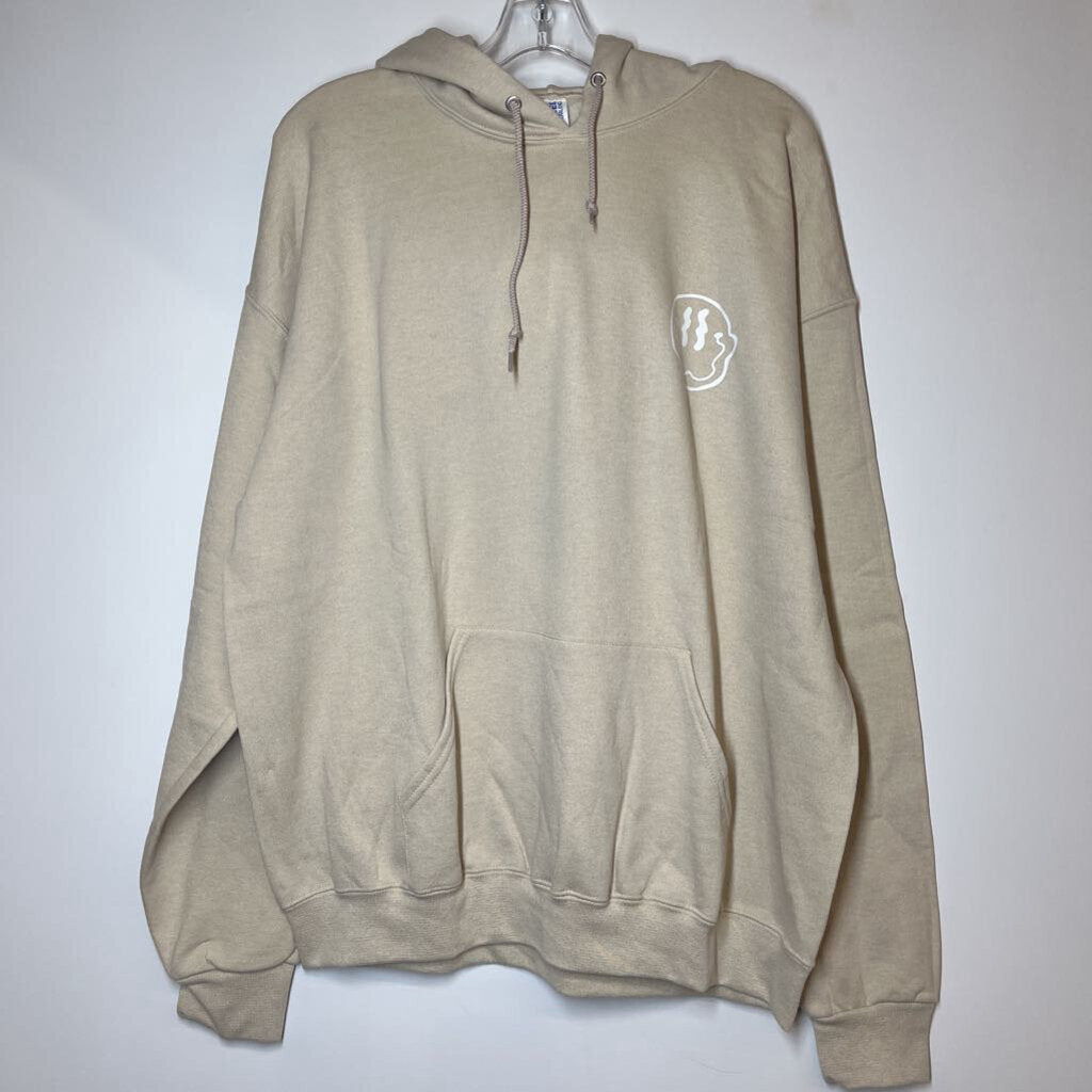 Graphic Print Sweatshirt XL Beige