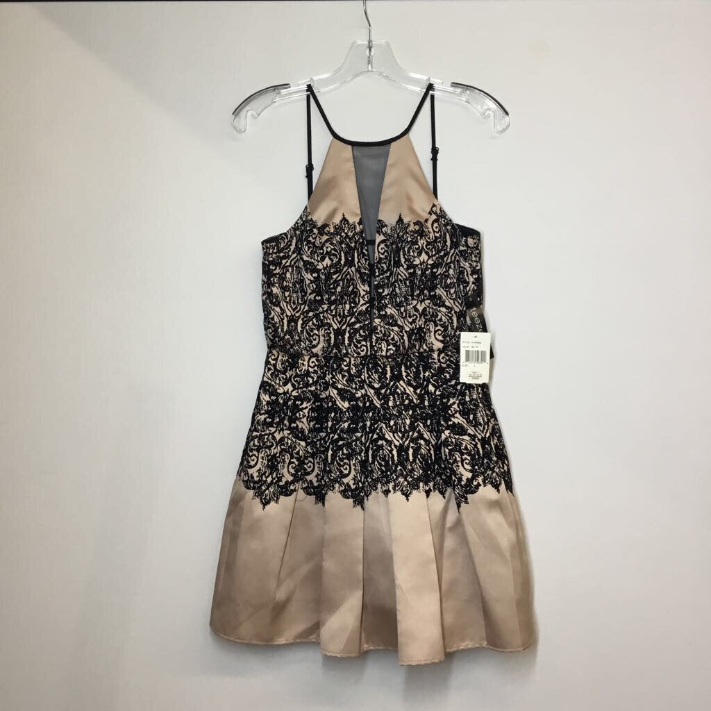Teeze Me Homecoming Dress 1/XS Tan/Black/Glitter