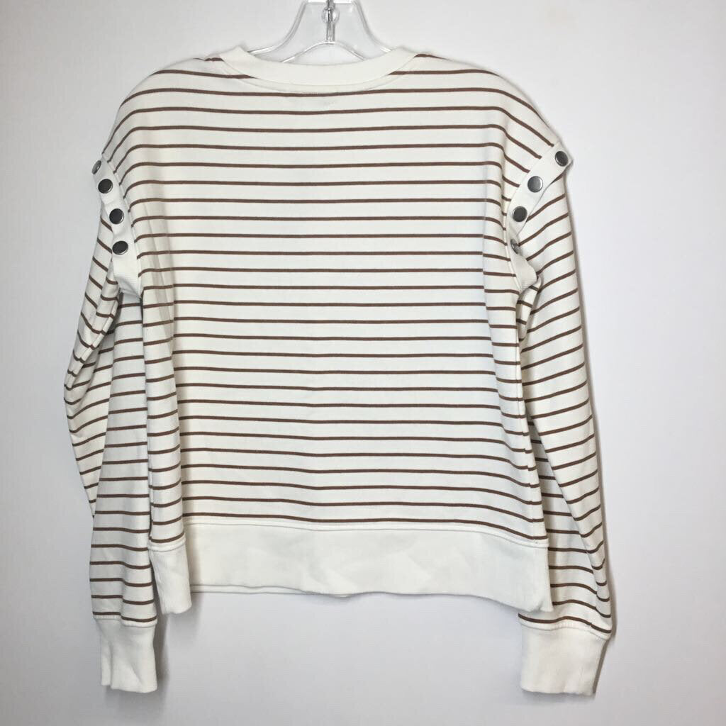 Evereve Clothing Long Sleeve S Brown Stripes