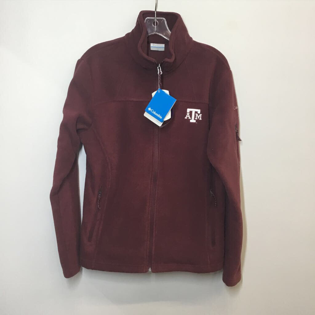 Columbia Fleece L Maroon/White