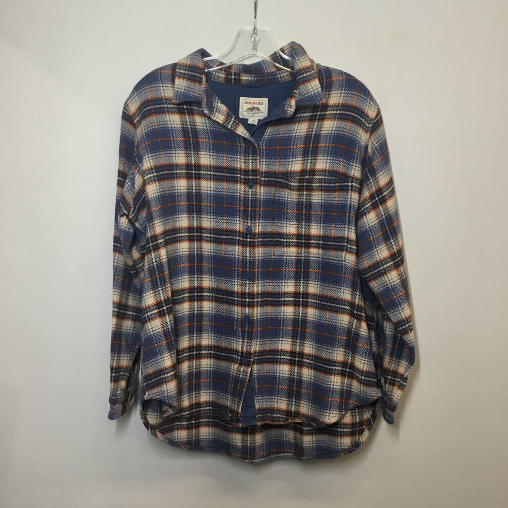 American Eagle Button Down S Blue/Orange