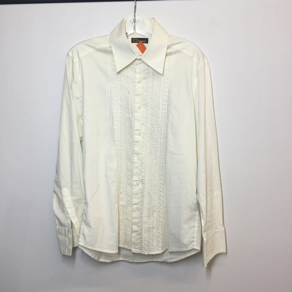 7 Diamonds Button Down Men's M White