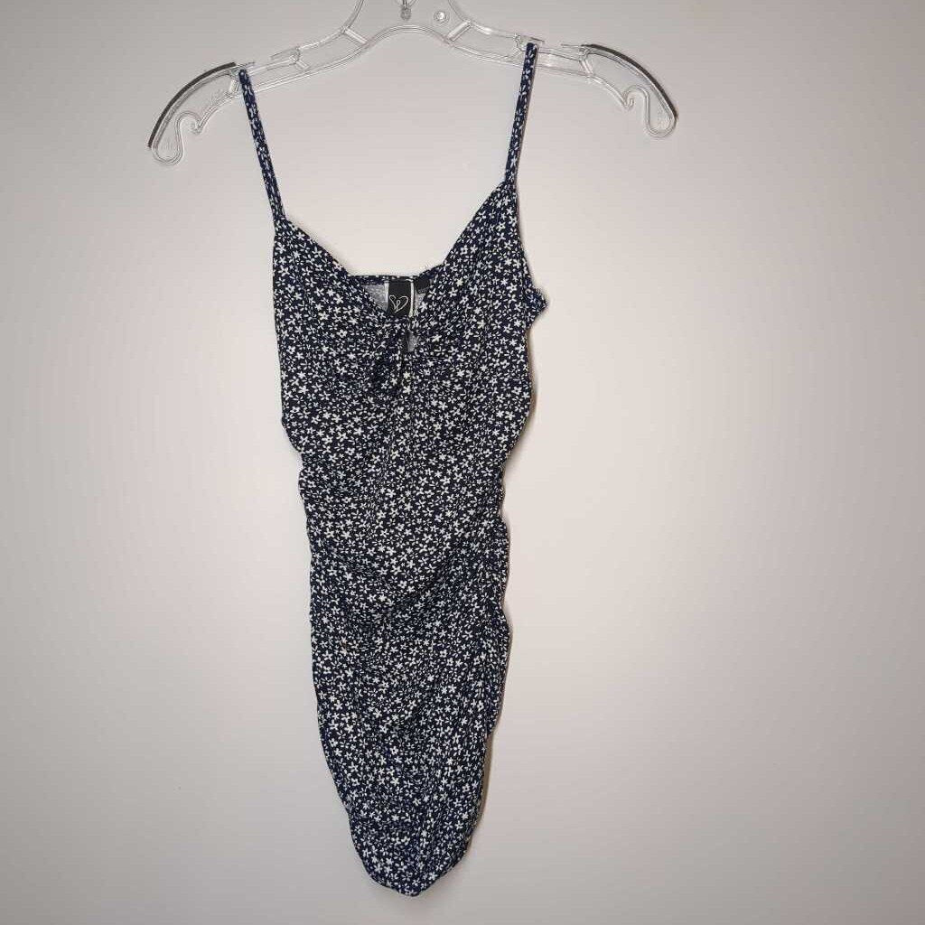 Windsor Homecoming Dress M Navy/White/Floral