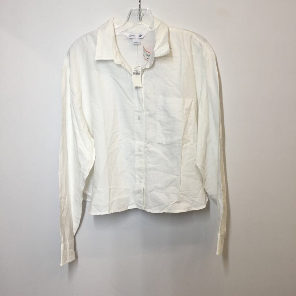 Old Navy Long Sleeve L White