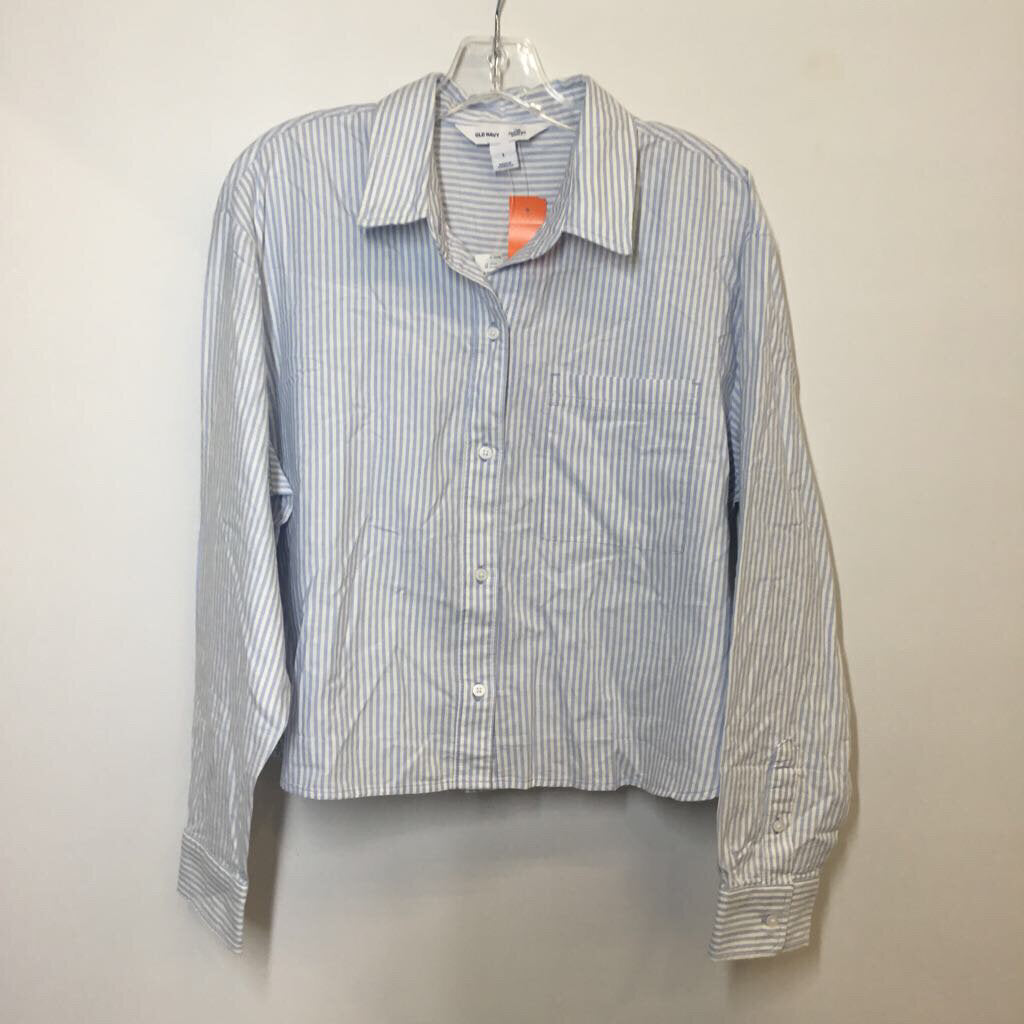 Old Navy Long Sleeve L Blue/White