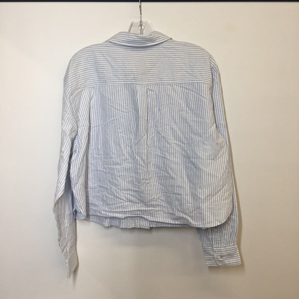 Old Navy Long Sleeve L Blue/White