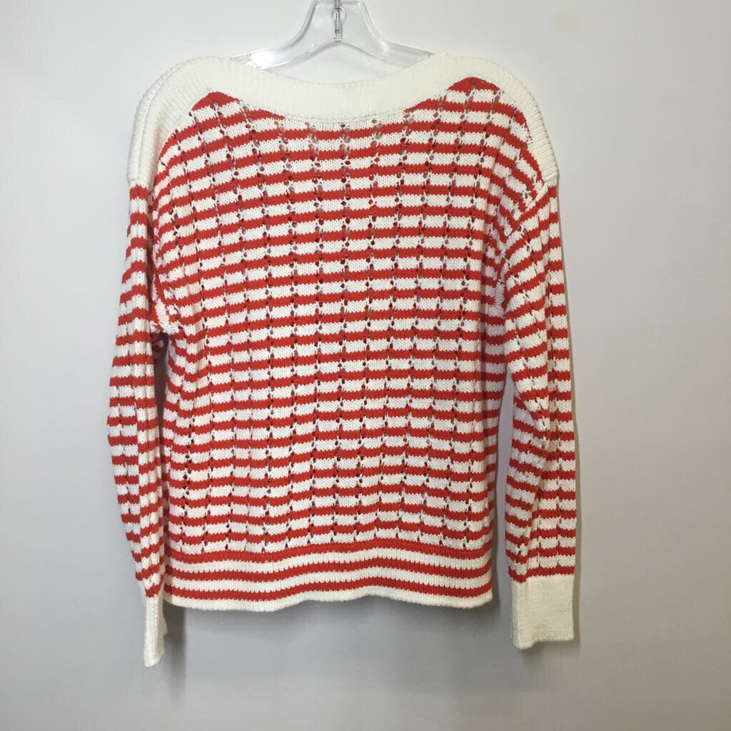 Loft Sweater L Red/White