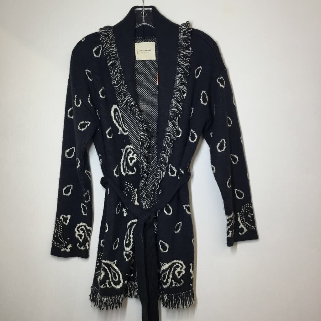Lucky Brand Cardigan S Navy/White