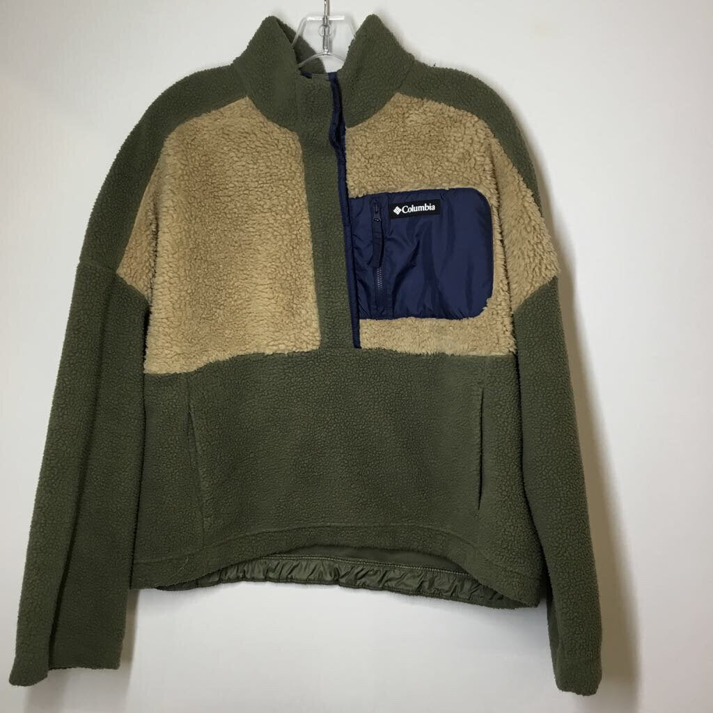 Columbia Fleece XL Tan/Green/Blue