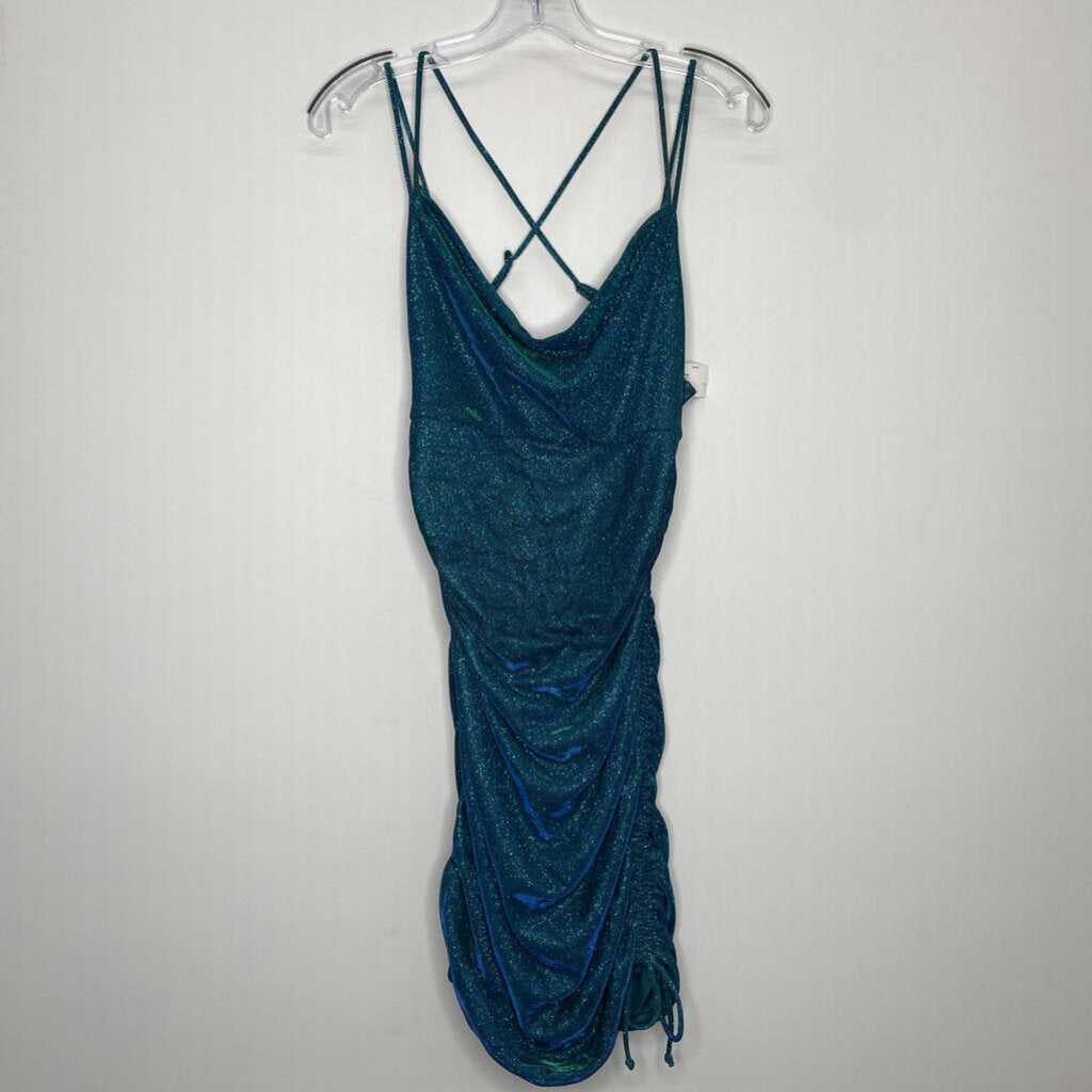 Homecoming Dress L Teal Shimmer