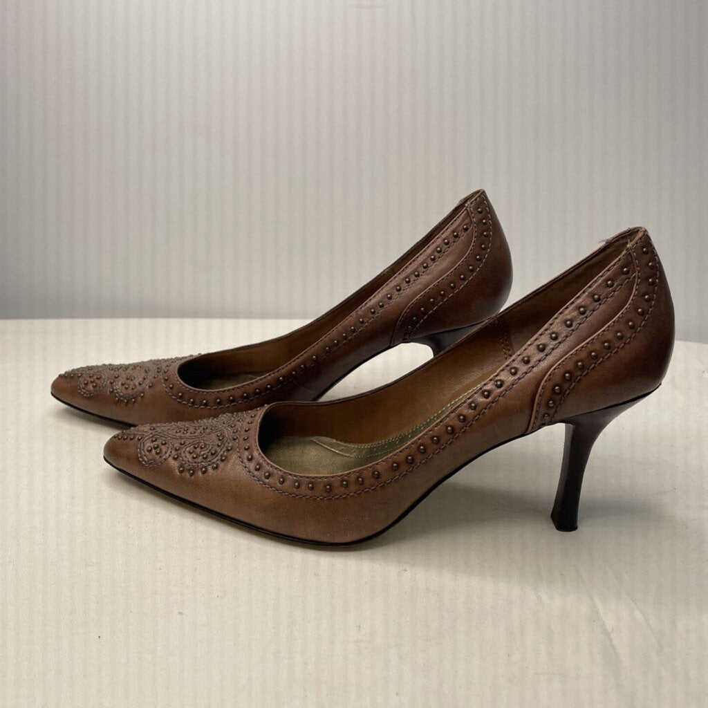 Franco Sarto Shoes 8 Brown Studded