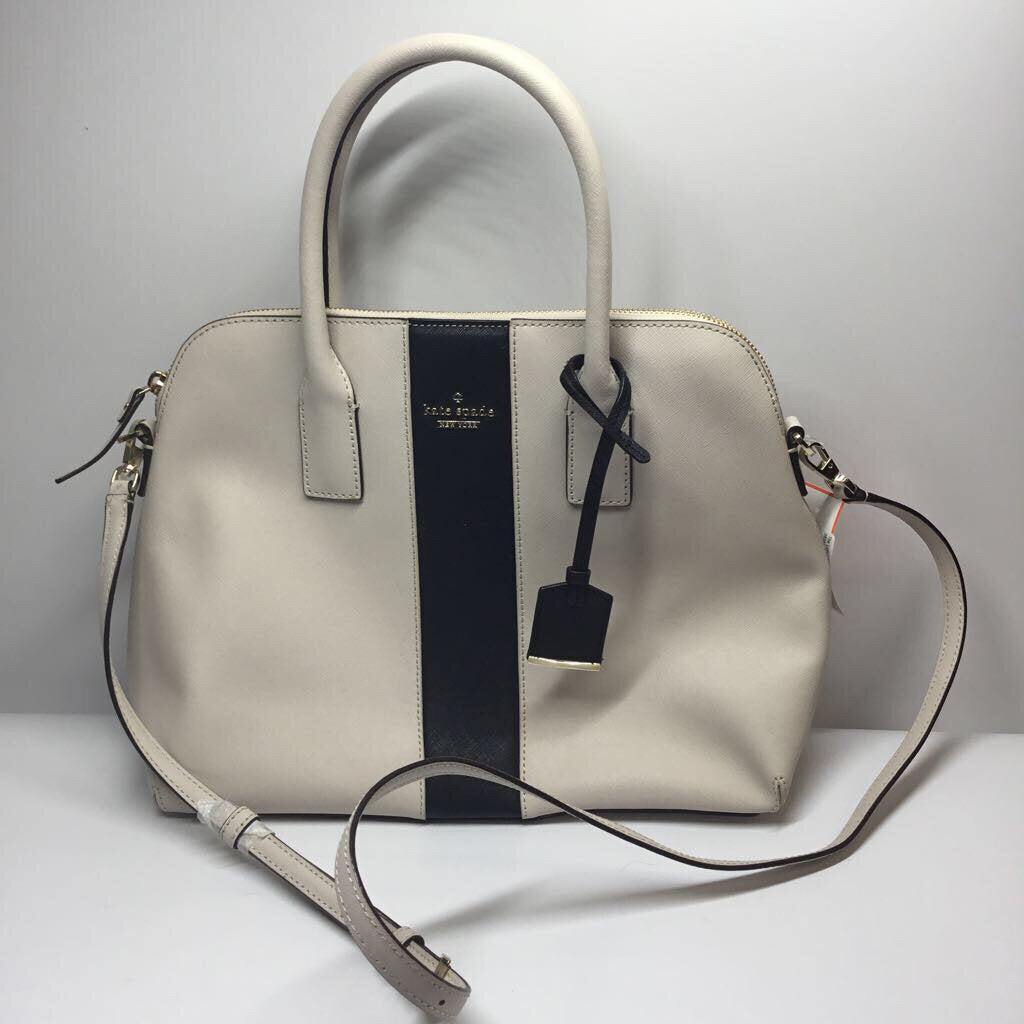 Kate Spade Purses Cream/Black Racing Stripe