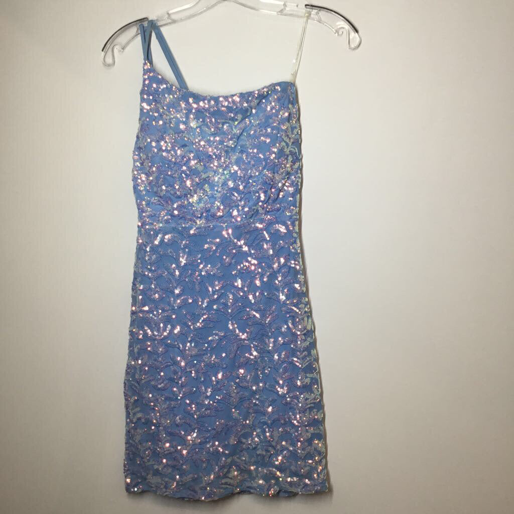 Honey and Rose Homecoming Dress M Blue