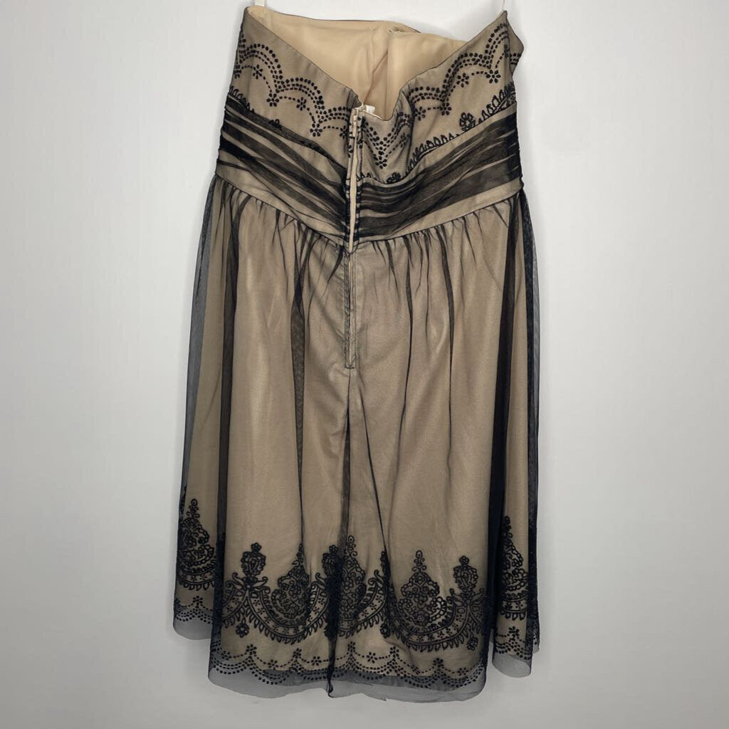 David's Bridal Homecoming Dress 18 Tan/Black