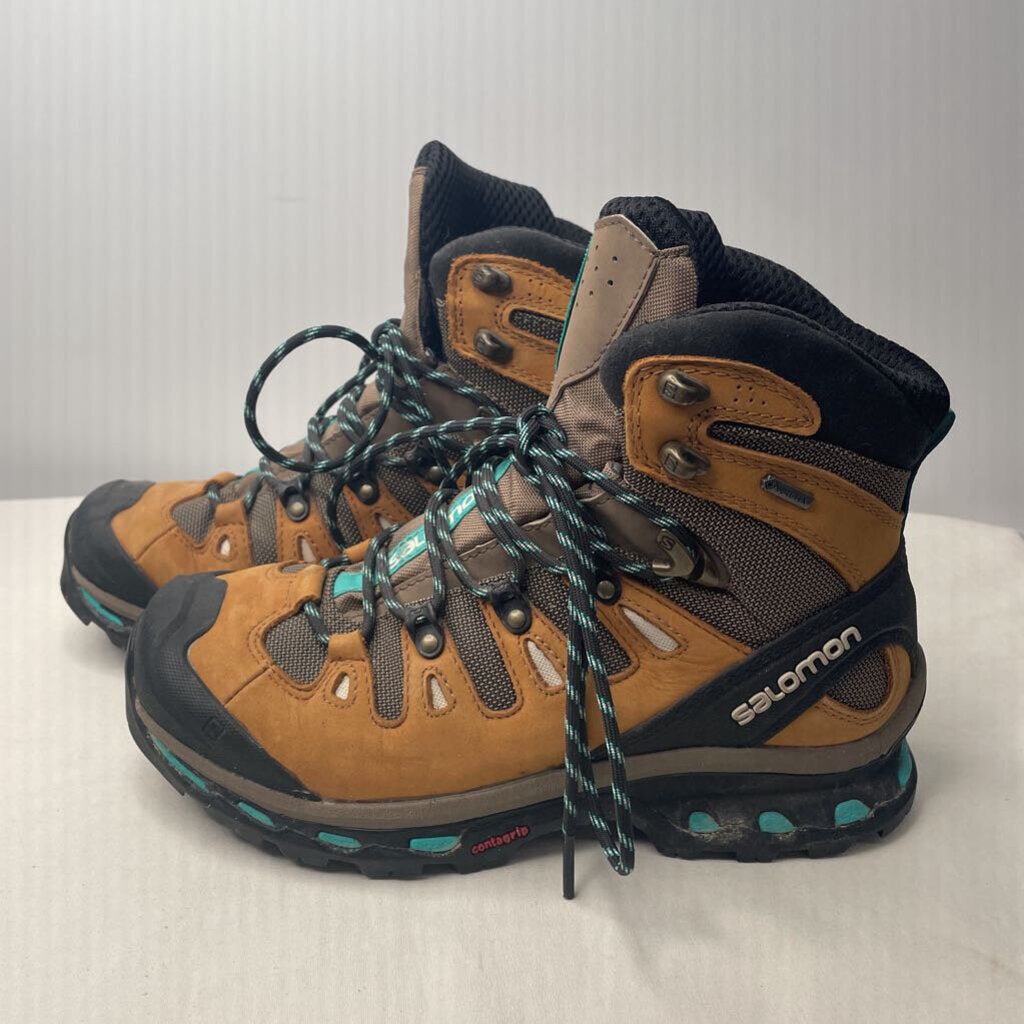 Salomon Boots 7.5/8 Tan/Black/Teal
