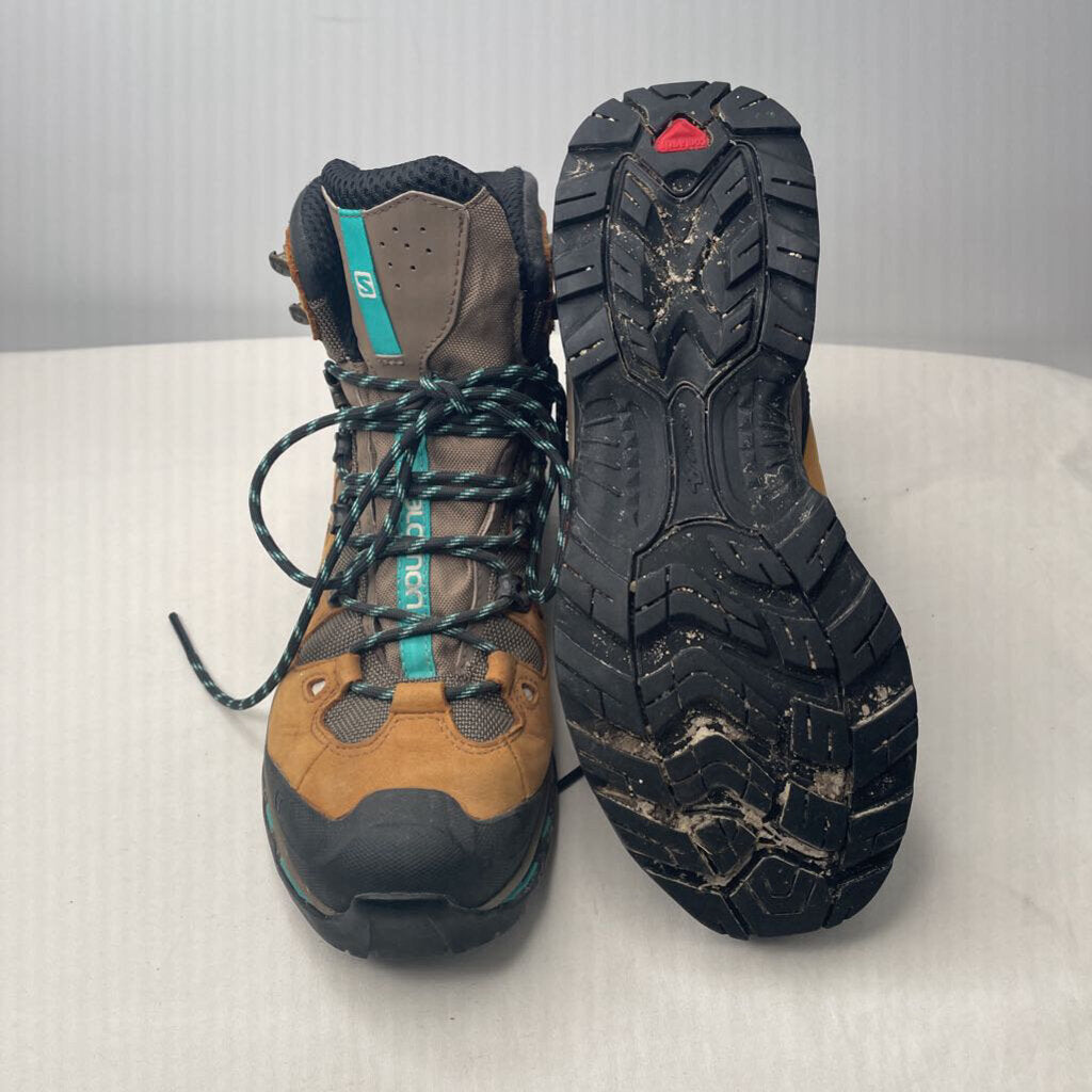 Salomon Boots 7.5/8 Tan/Black/Teal