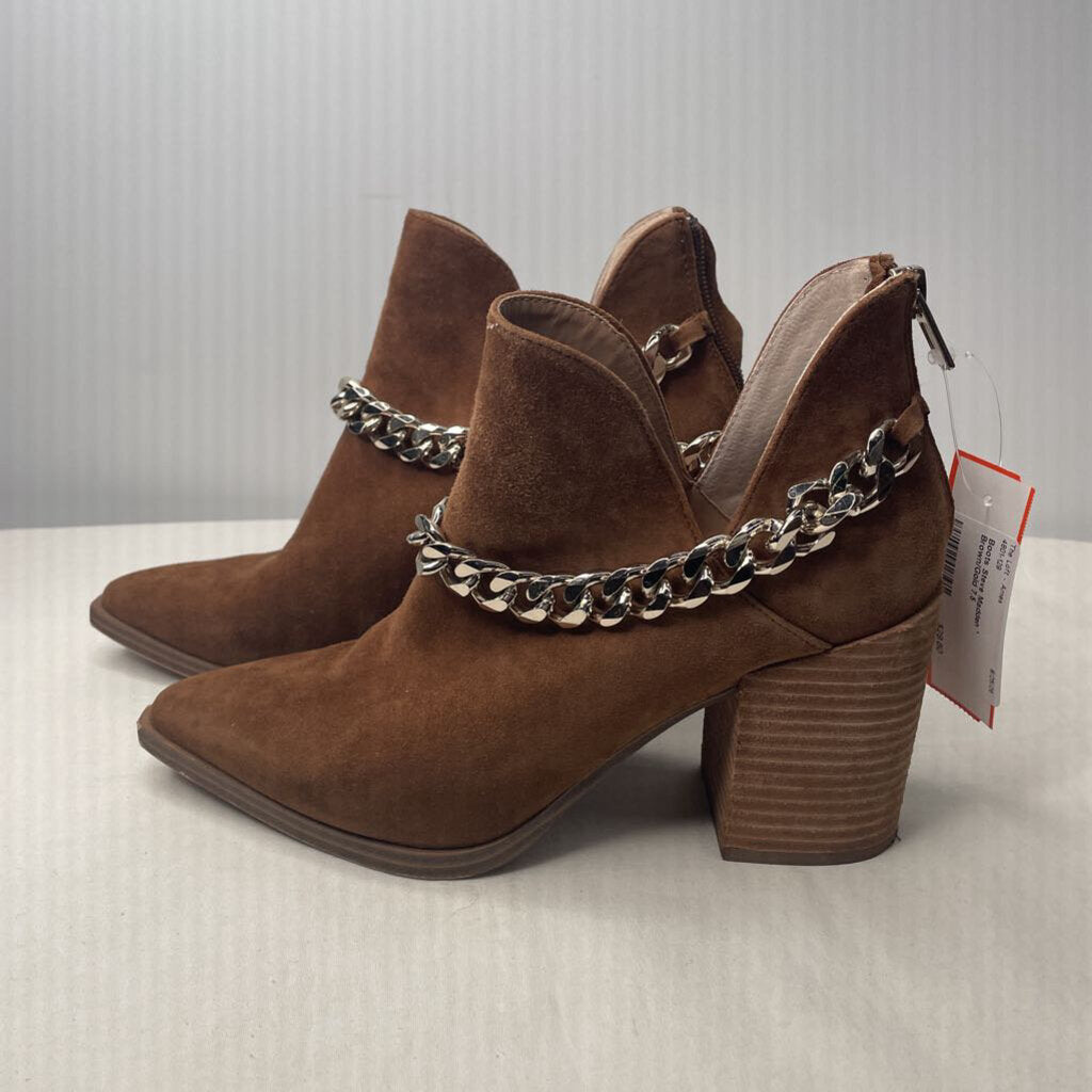 Steve Madden Boots 7.5 Brown/Gold