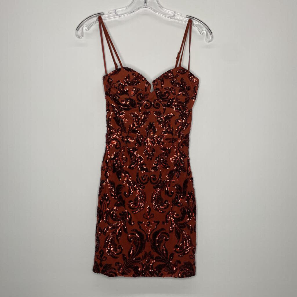 Windsor Homecoming Dress XS Burnt Orange/Bronze
