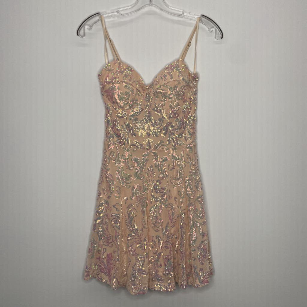 Windsor Homecoming Dress XS Ivory Sequins