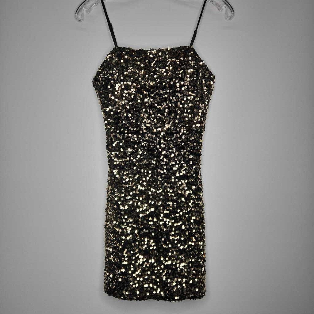 Crystal Doll Dress S Black/Gold
