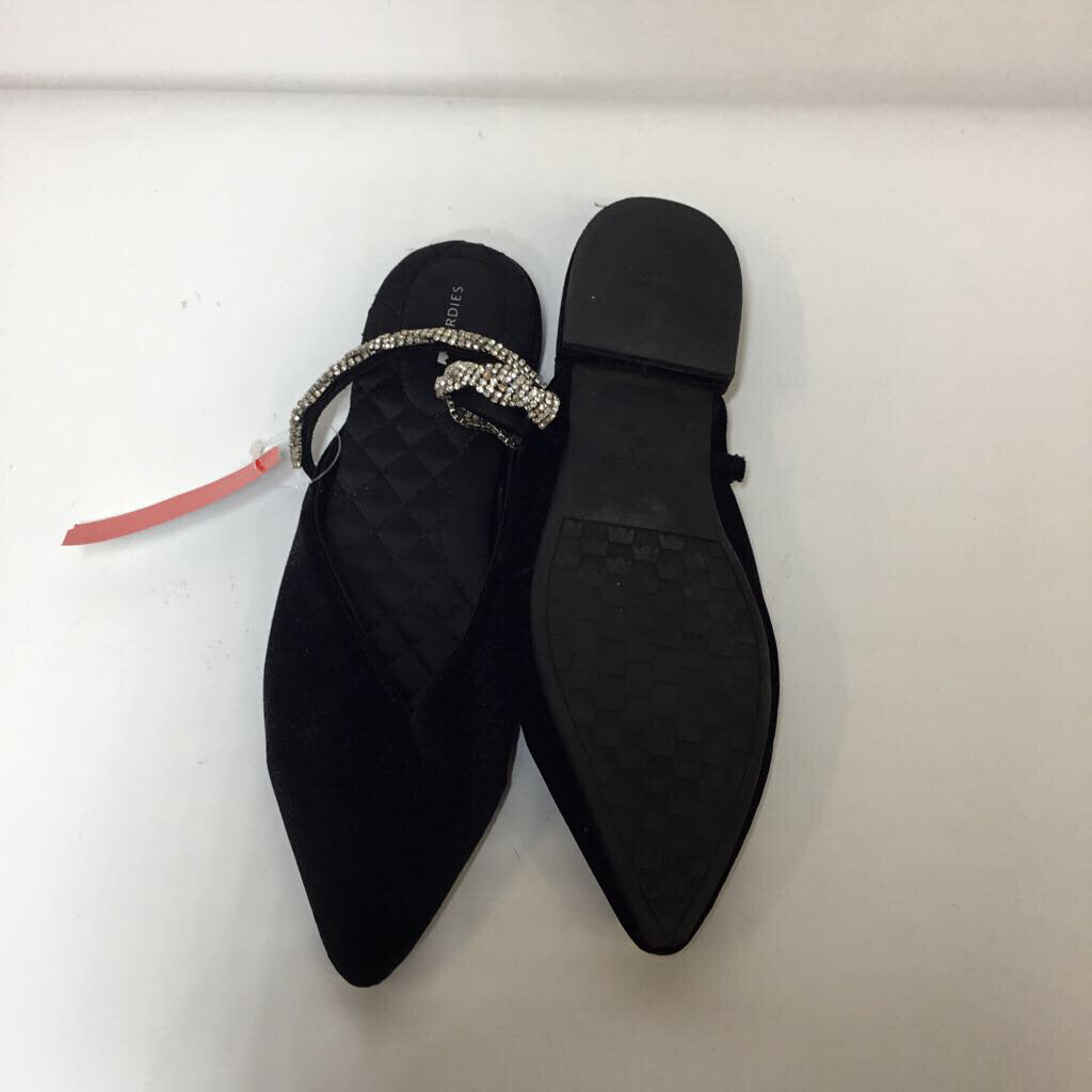 Birdies Shoes 9 Black Velvet/Silver