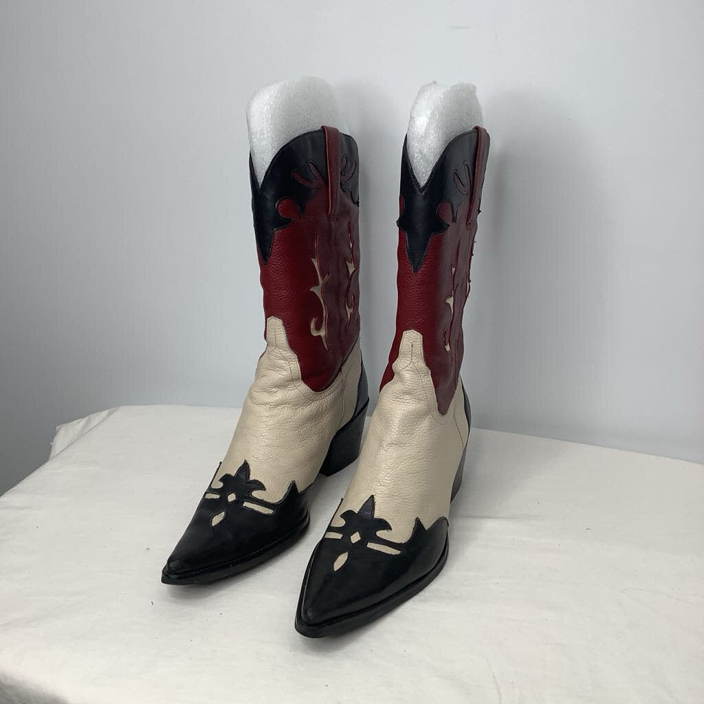 Matisse Boots 11 Maroon/Black/Beige