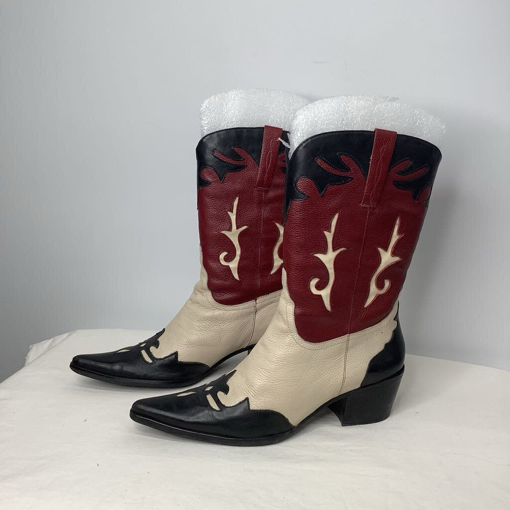 Matisse Boots 11 Maroon/Black/Beige