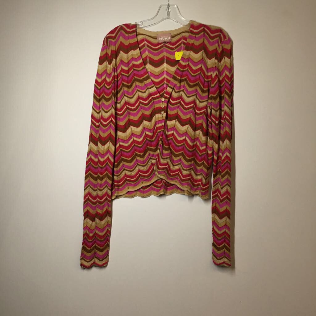 MUMU Cardigan L Red/Brown