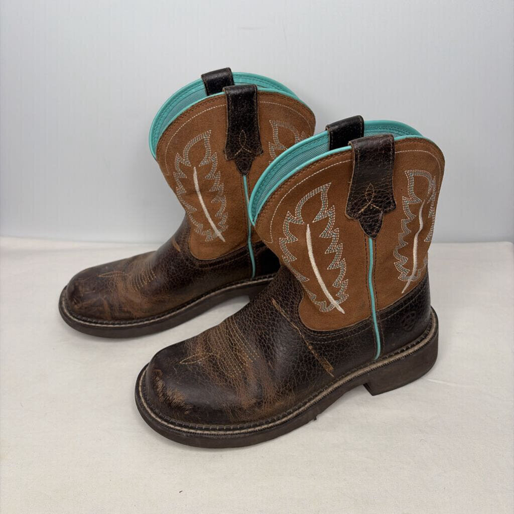 Ariat Boots 7 Brown/Teal