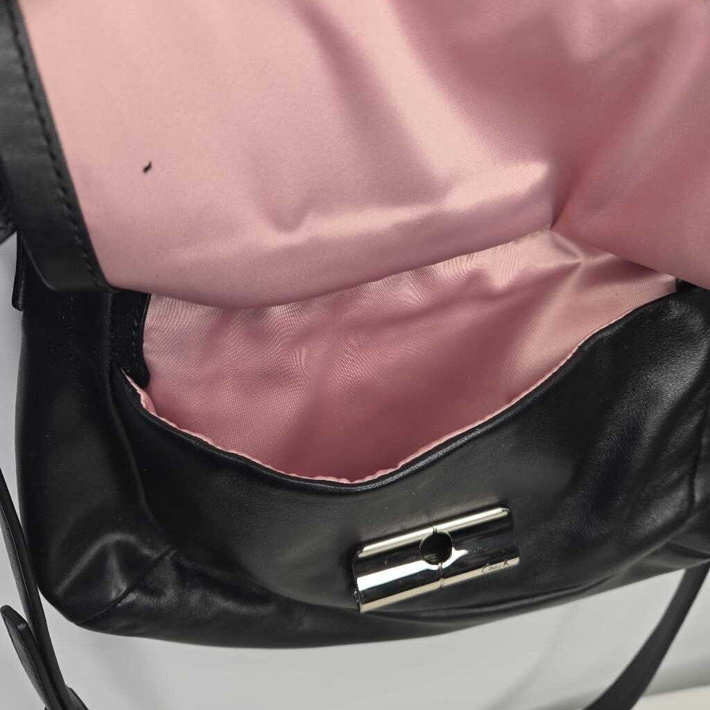 Coach Purses Medium Crossbody 10 1/2 x 7 x 3 Black Leather
