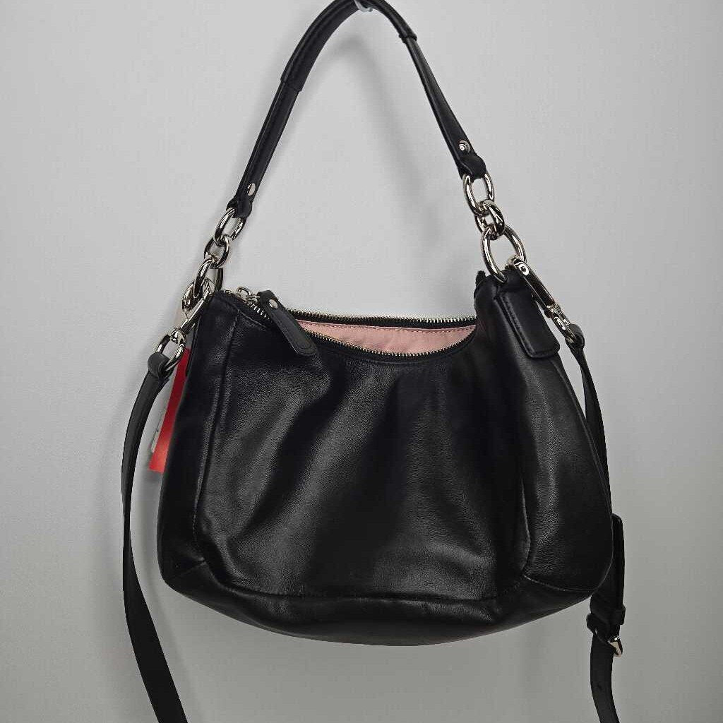 Coach Purses Medium Crossbody 10 1/2 x 7 x 3 Black Leather