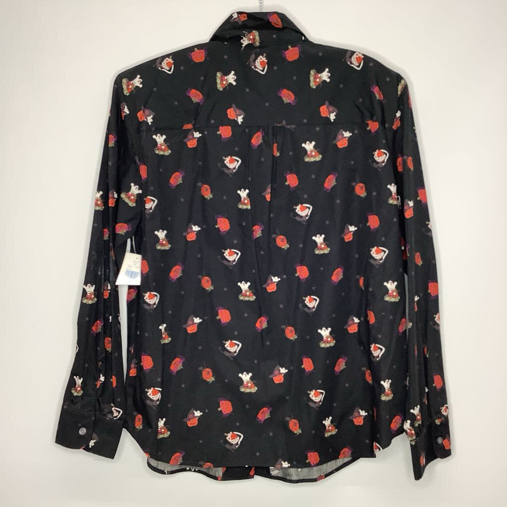 Karen Scott Button Down L Black