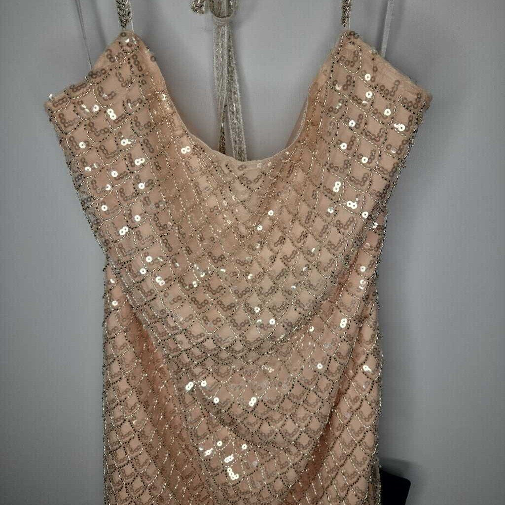 Lulus Formal Wear L Champagne/Sequins