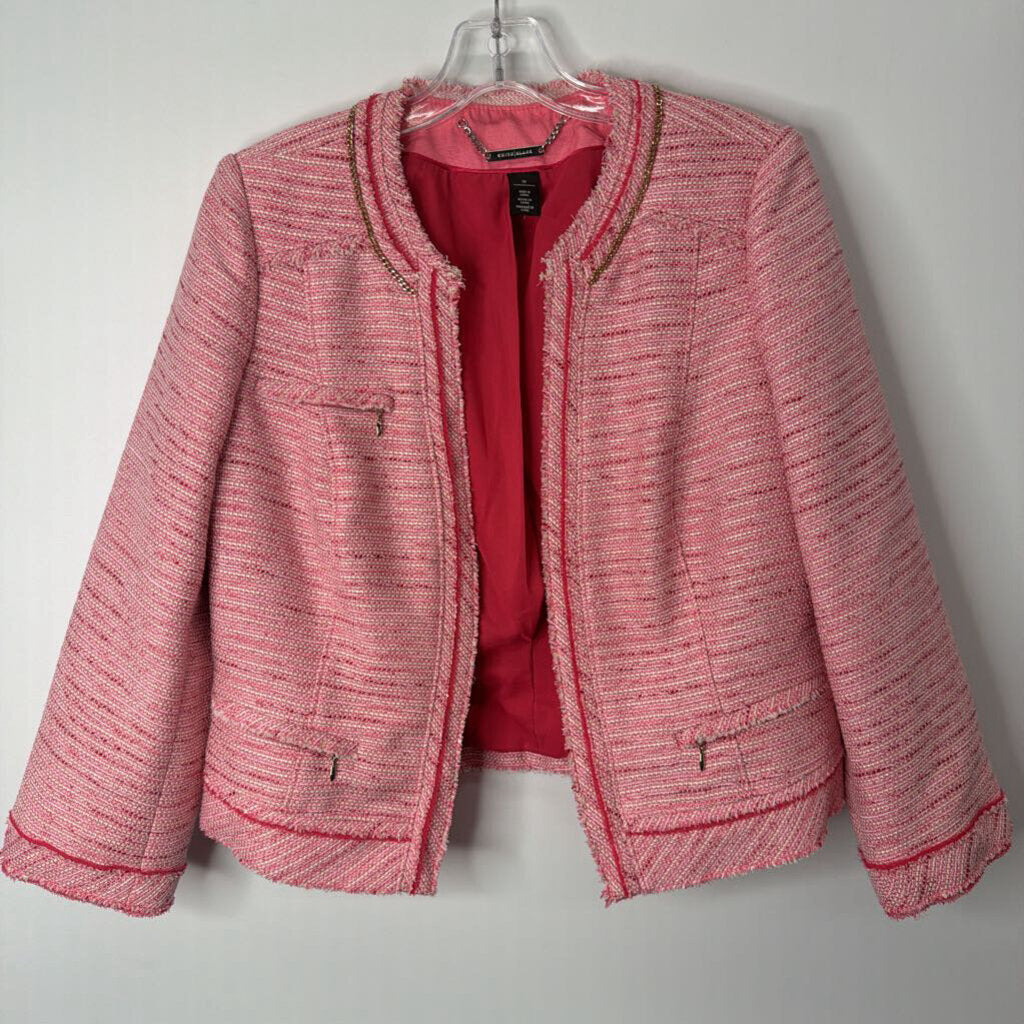 White House Black Market Outerwear M/10 Pink Tweed