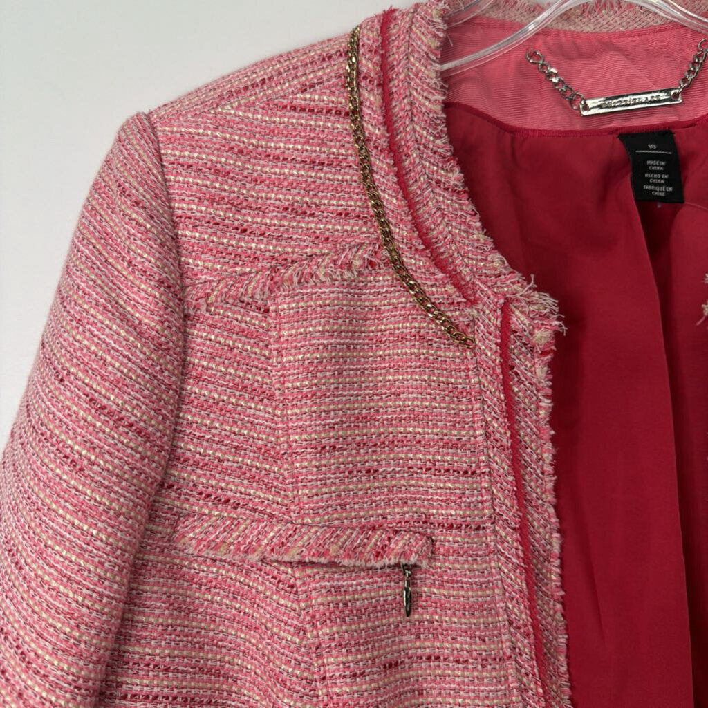 White House Black Market Outerwear M/10 Pink Tweed