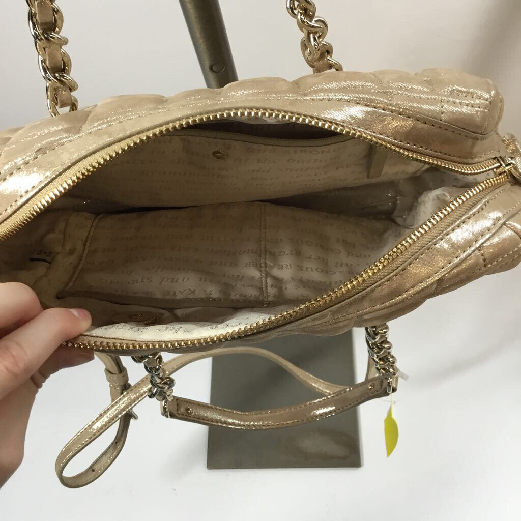 Kate Spade Purses Gold Quilted