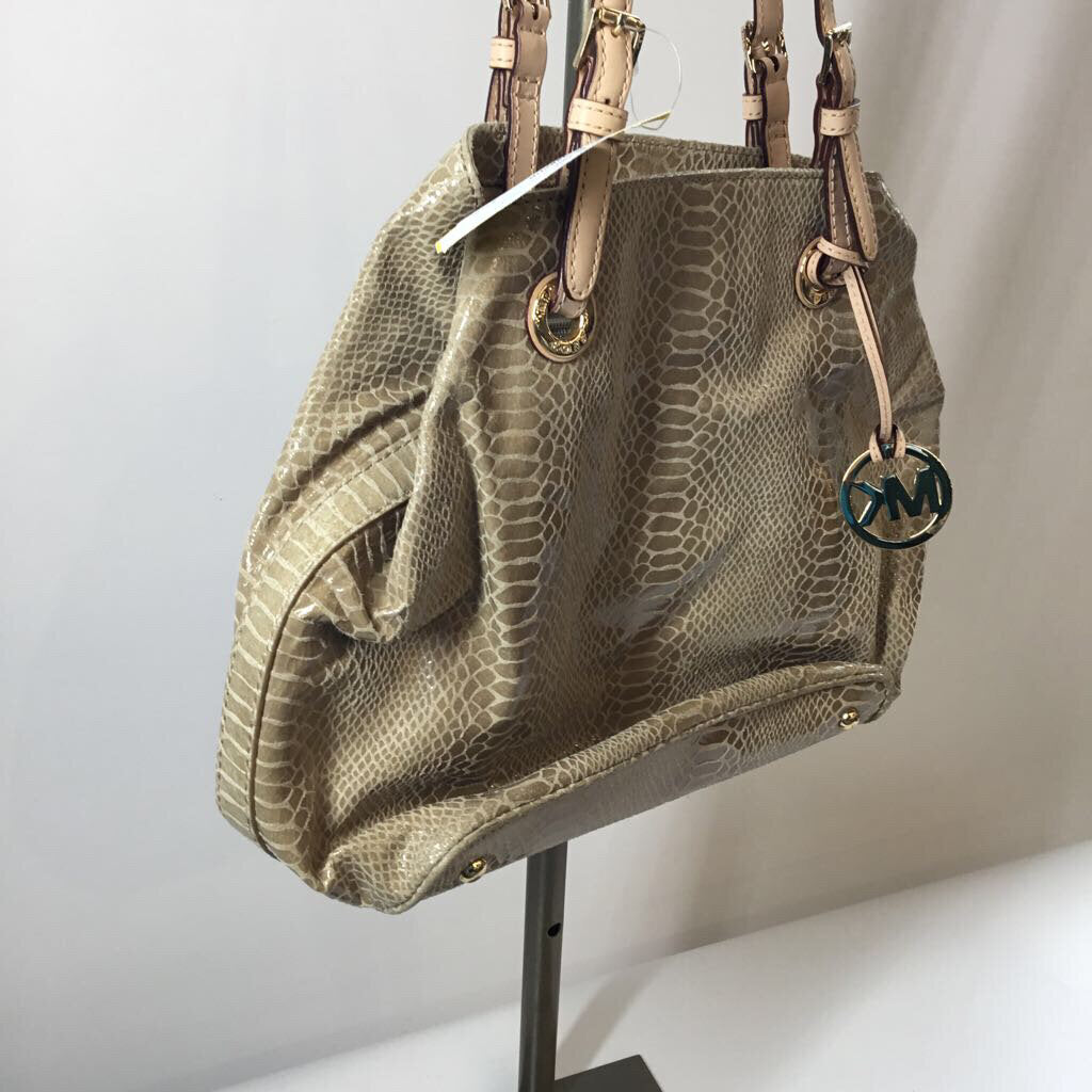 Michael Kors Purse Purses Beige Snake Print